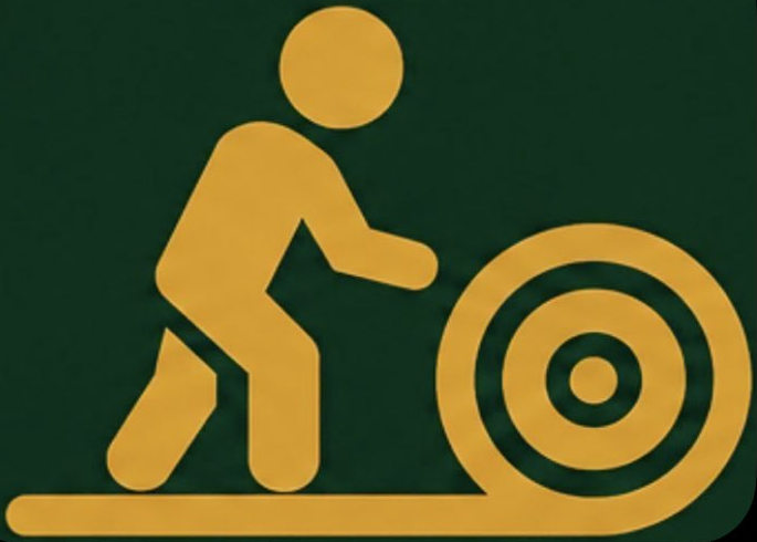 Nickels Flooring gold carpet installer logo supplied by Nick